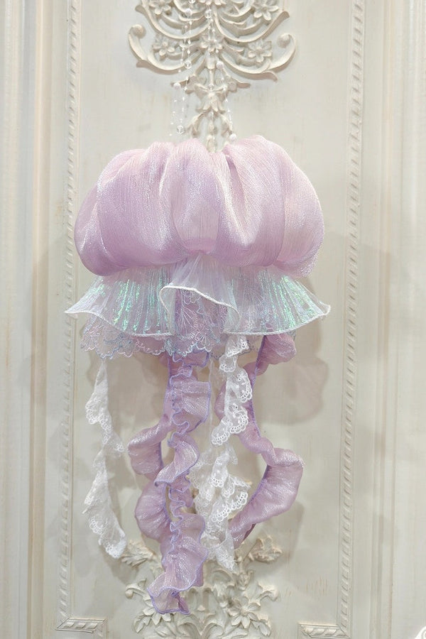 [Pre-order Deadline: August 1] Blue/White/Purple Jellyfish Fairy Series Accessories (Shell-Shaped Long-Train Headdress, Jellyfish Hair Clip, Wrist Cuffs, Beaded Lace Choker, Jellyfish Headpiece/Handheld)