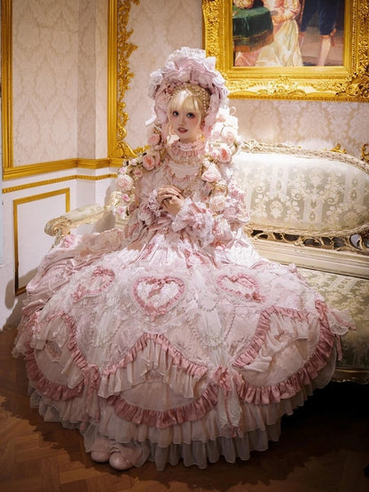 【2月22日予約締切】アンティークベリーローズロマンティックファンタジーロリータロングドレス