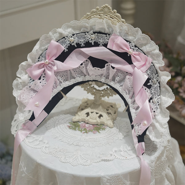 [Reserva hasta el 4 de mayo] Vestido de princesa de muñeca antigua de perlas + Capota + Tocado