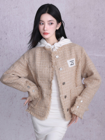 Wool Small Fragrance Tweed Jacket