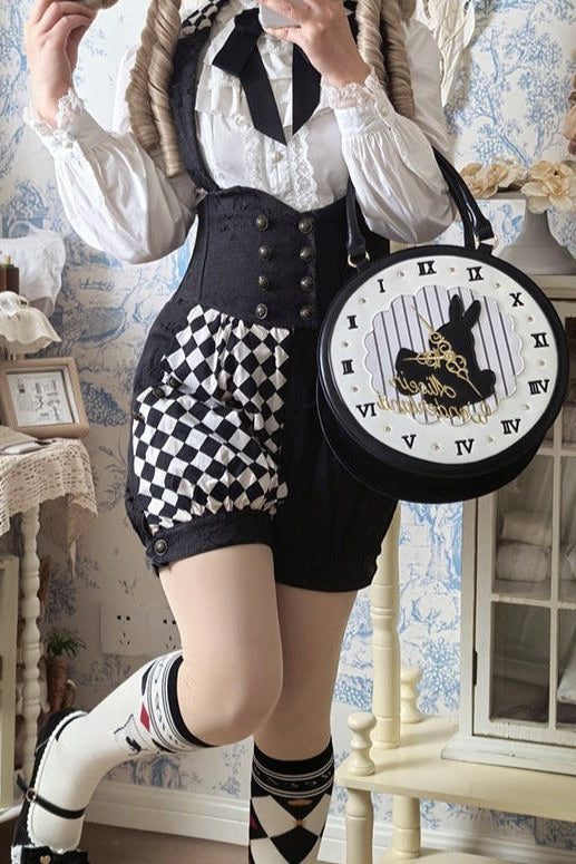 [Date limite de précommande : 16 juillet] Sac à main horloge lapin fantasy Alice (avec bandoulière)
