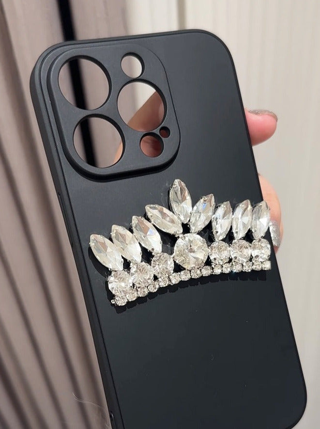 The Queen Corian Rich Crown Rhinestone Phone Case