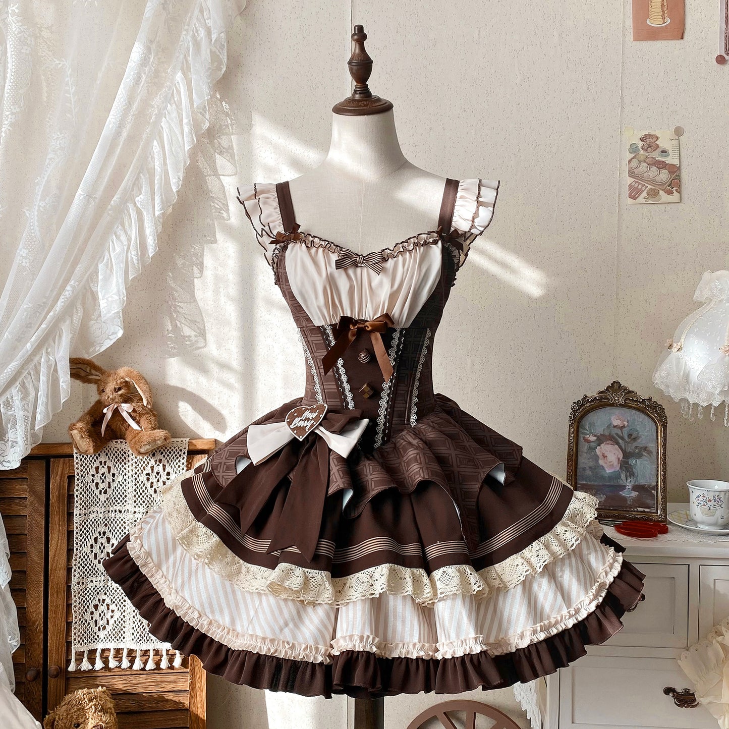 【予約商品】ミントショコラロリータチュチュスイートドレス＋リボンカチューシャ