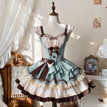 【予約商品】ミントショコラロリータチュチュスイートドレス＋リボンカチューシャ