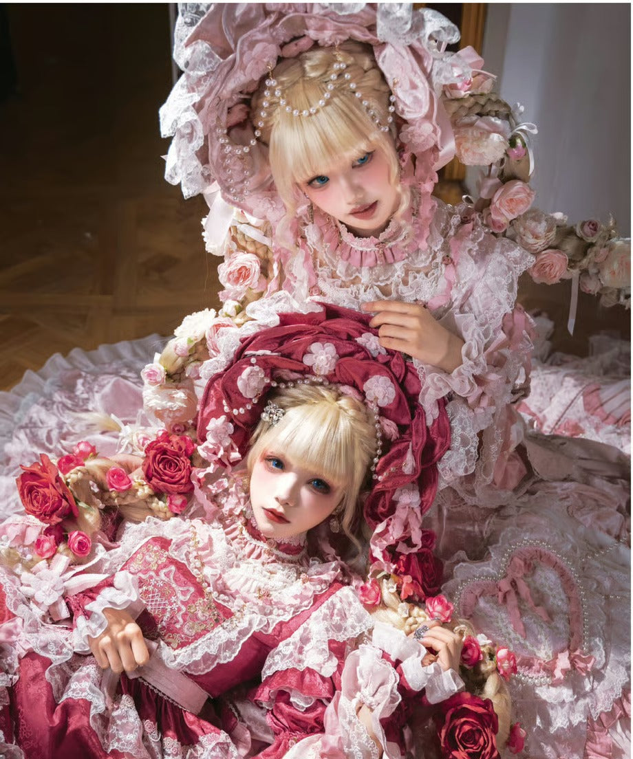 【2月22日予約締切】アンティークベリーローズロマンティックファンタジーロリータロングドレス