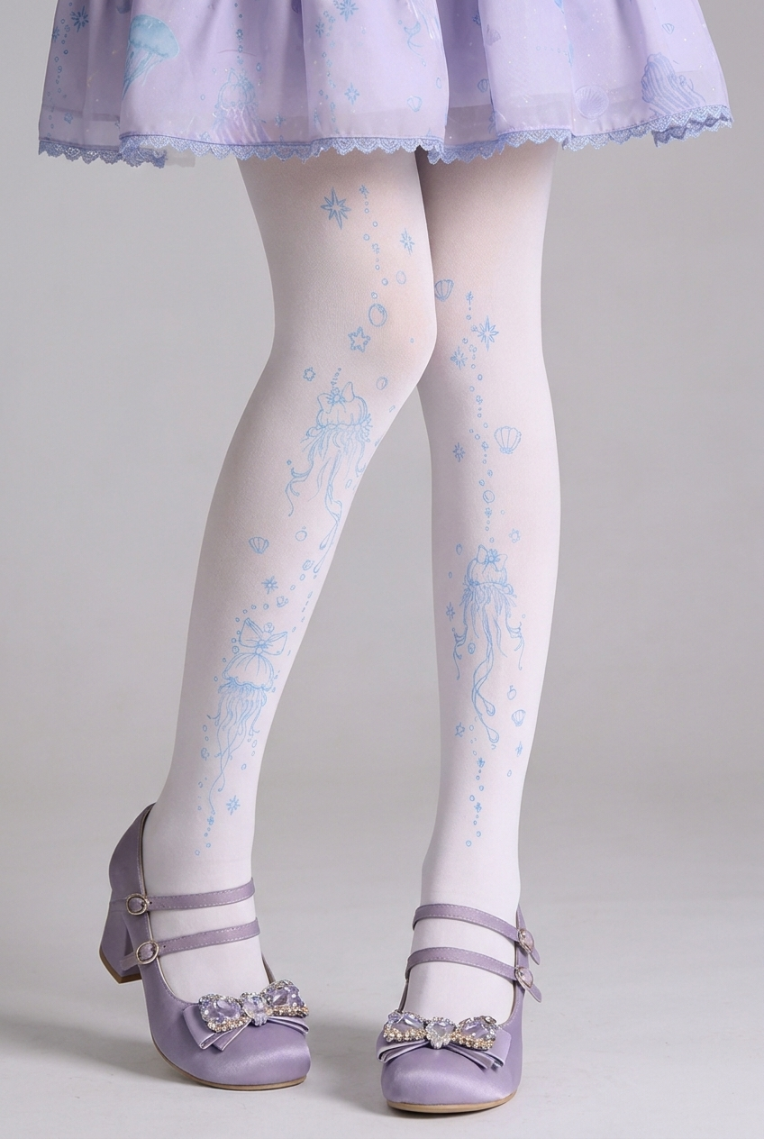 Dreamy Cute Jellyfish Lolita Tights