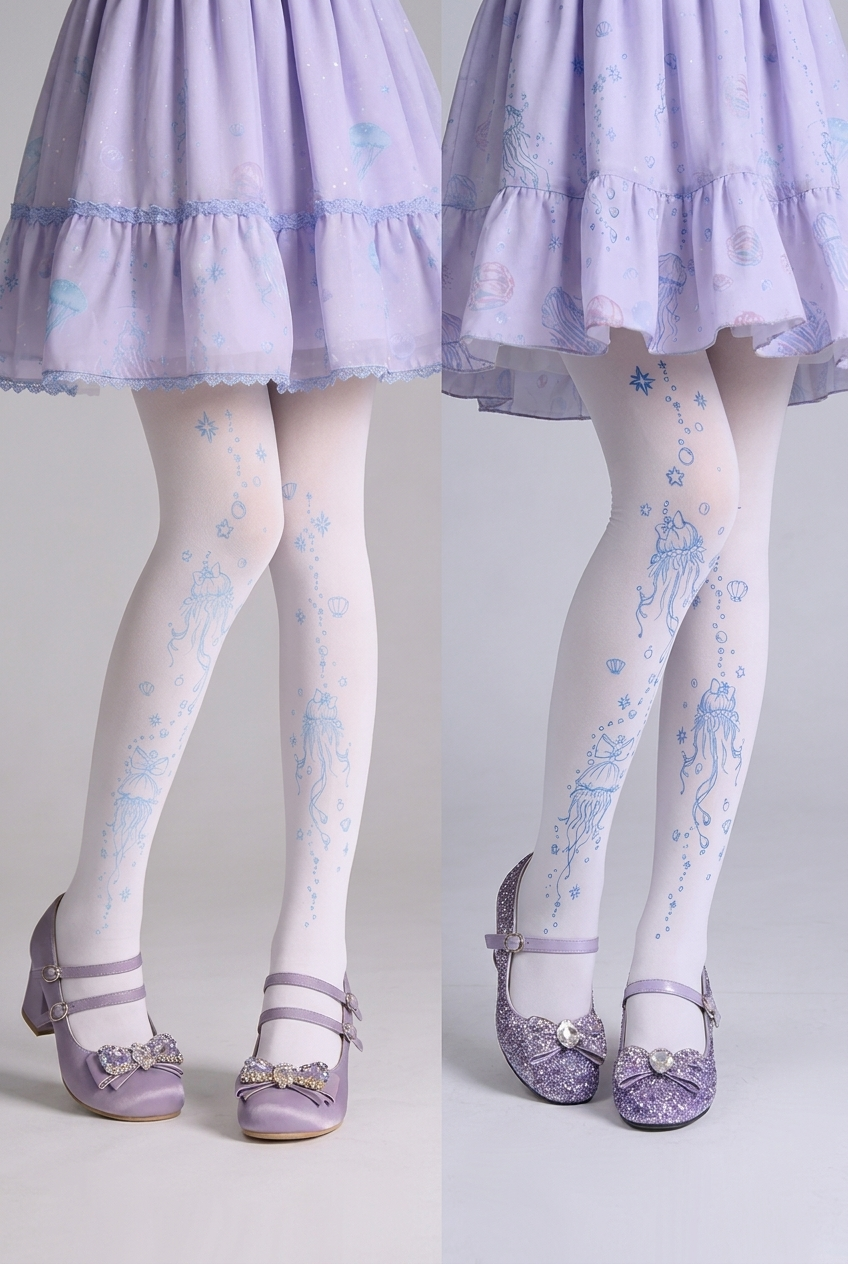 Dreamy Cute Jellyfish Lolita Tights