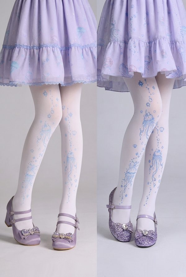 Dreamy Cute Jellyfish Lolita Tights