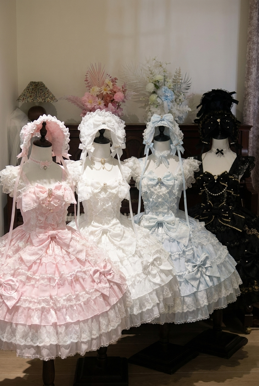Doll Sweet Princess Lolita Dress + Bonnet