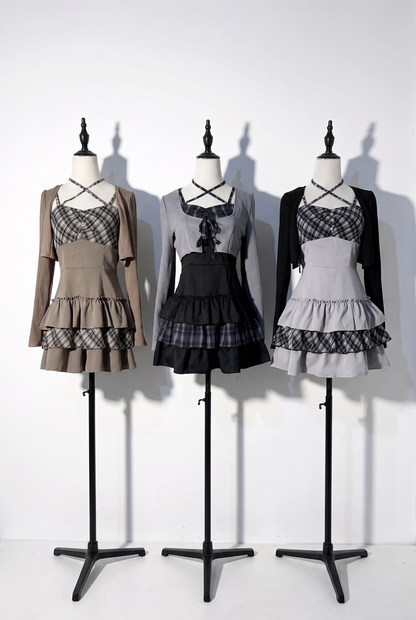 Galaxy Knit Cardigan And Dress Set