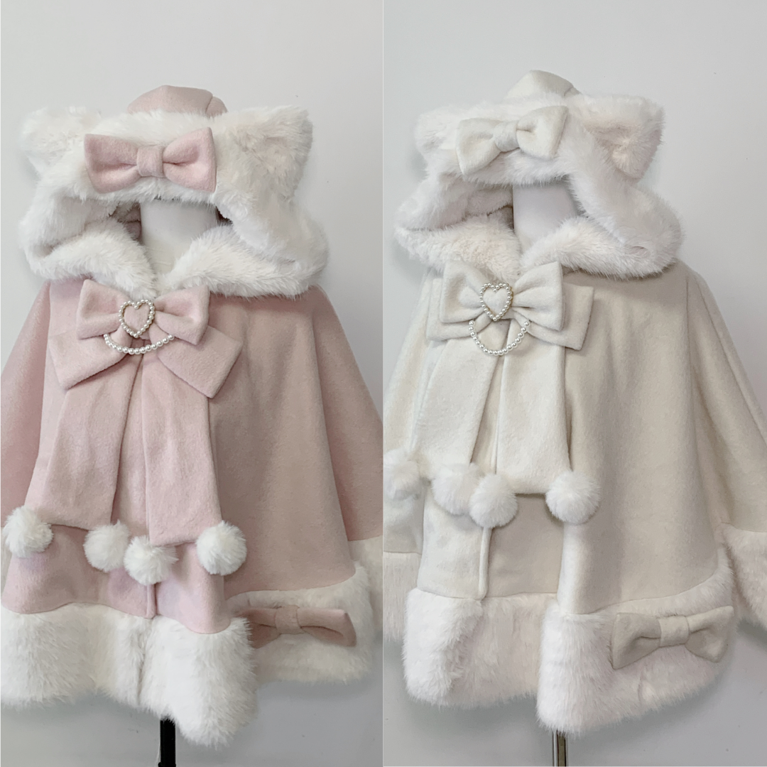 猫耳スノーケープ