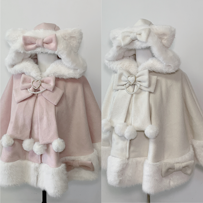 猫耳スノーケープ