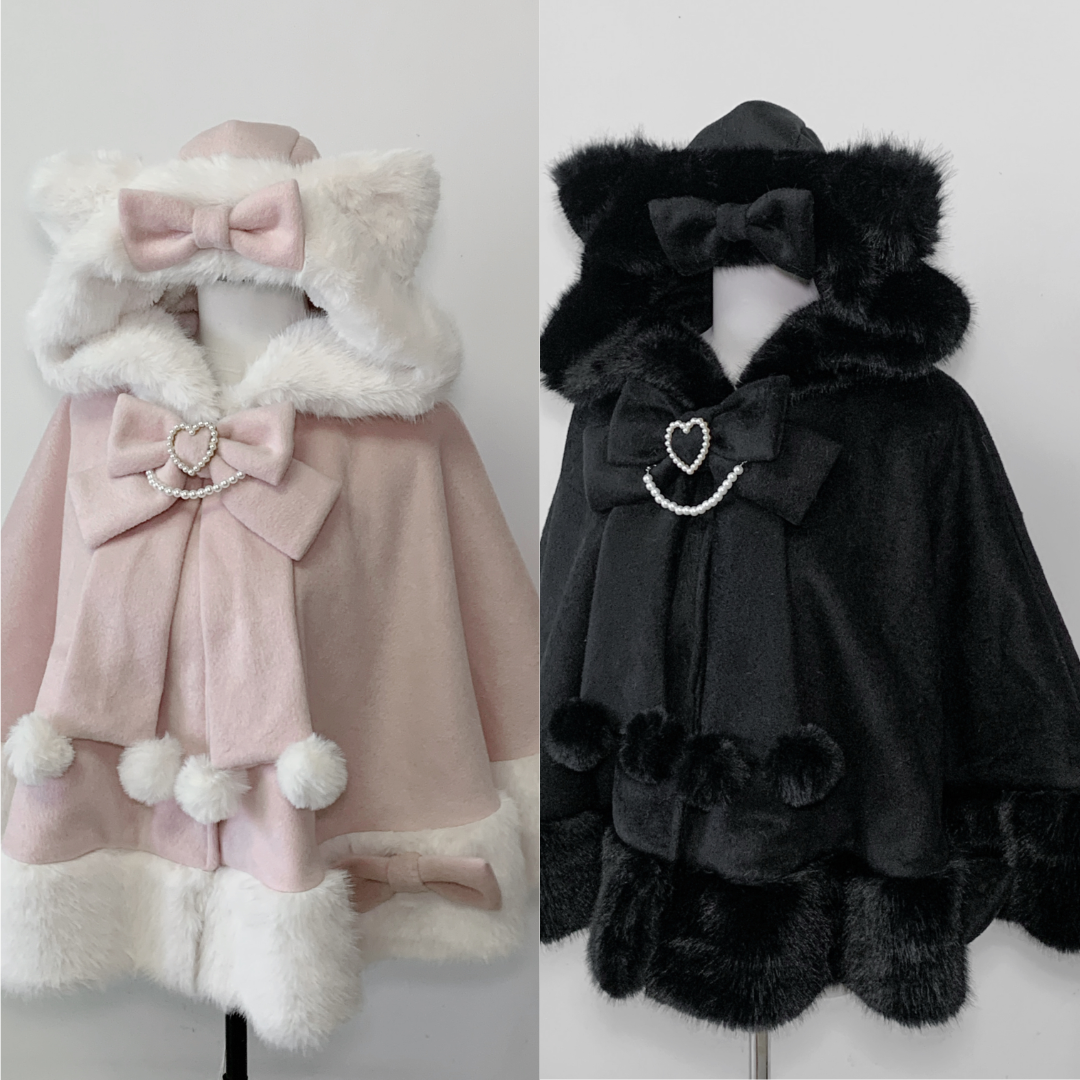 猫耳スノーケープ