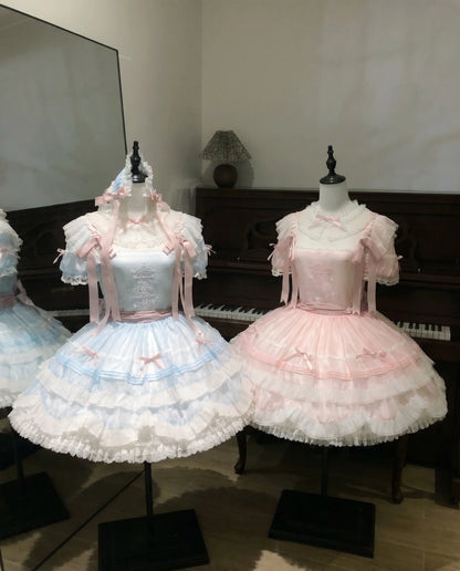 [Vorbestellartikel] Sommer-Karussell-Ballerinakleid + Accessoires