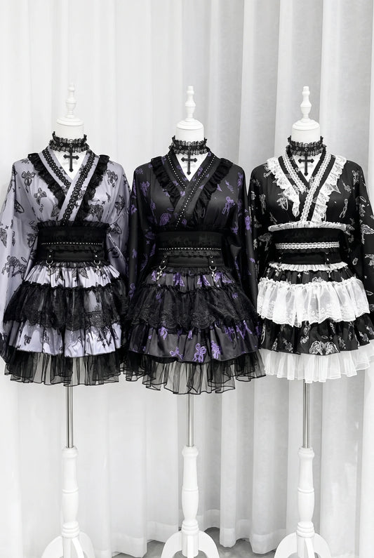 Galaxy Dark Lace Dark Kawaii Yukata