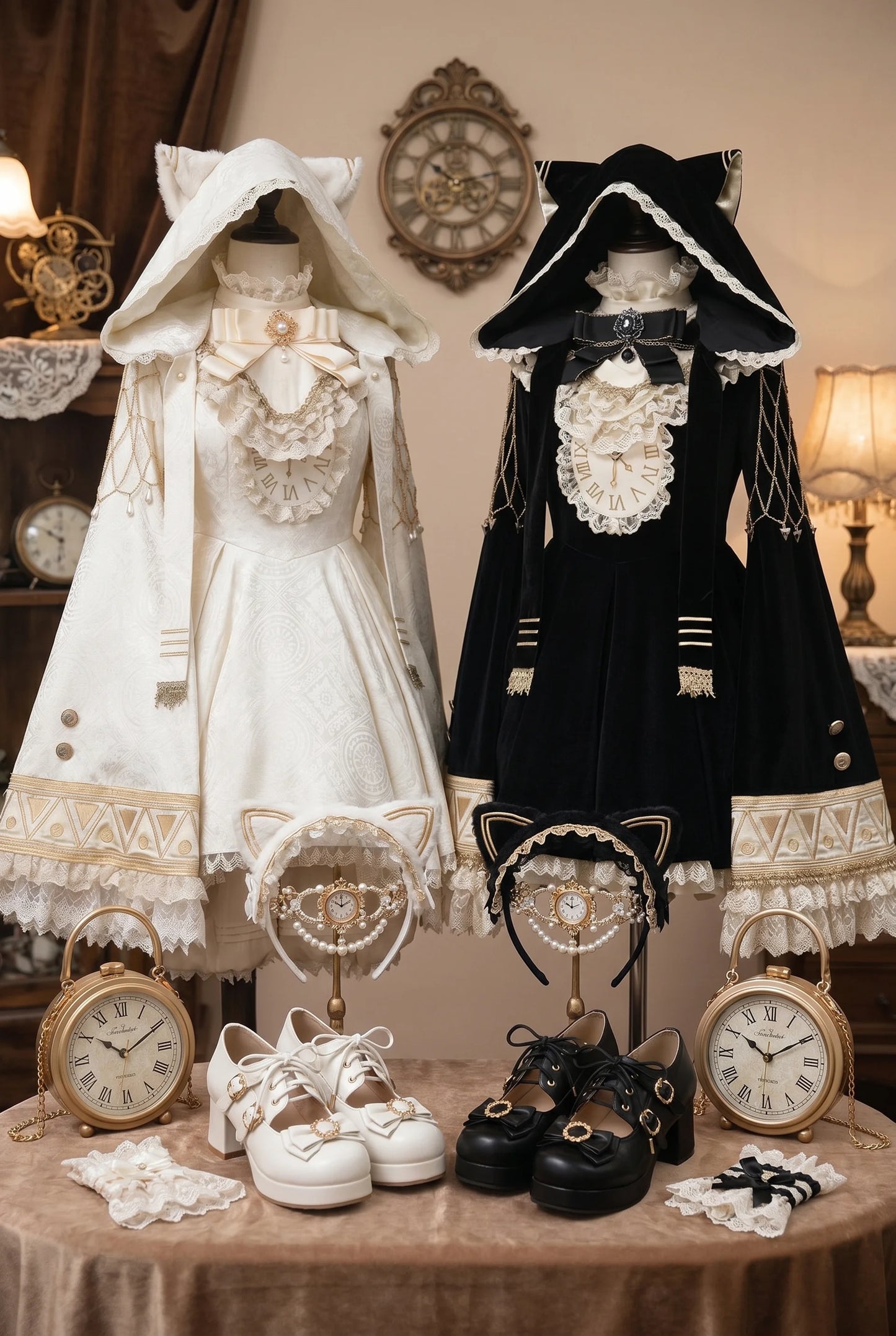Cat Witch Platinum Series Cat Ear Magic Hat Dress Suit Full Set