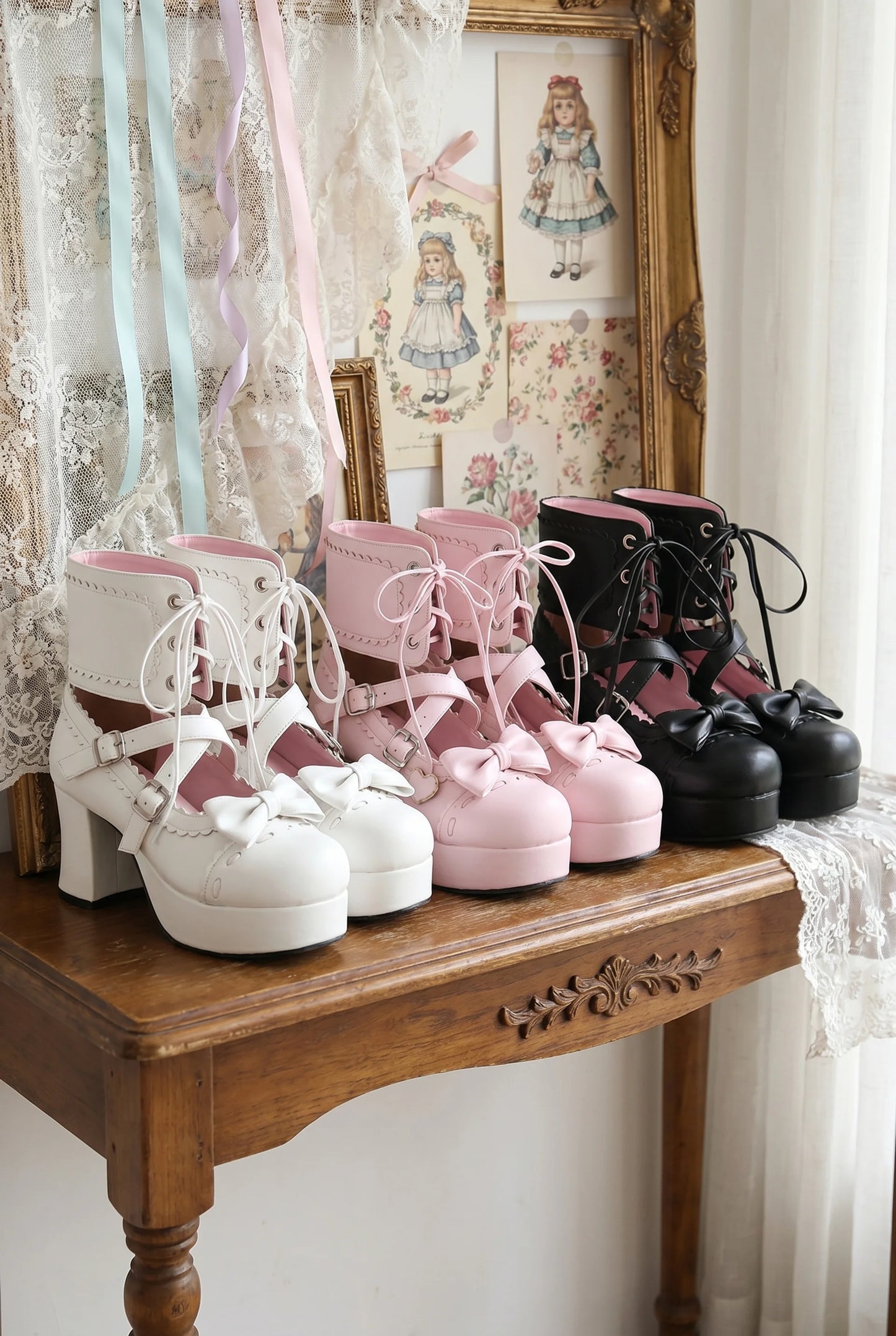 Zapatos Lolita con cordones
