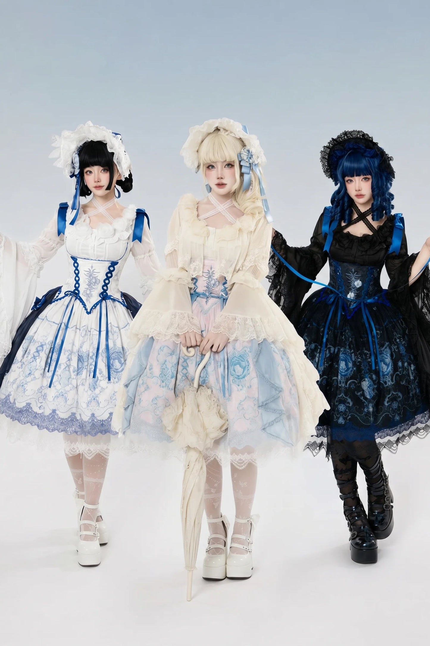 Blue and White Porcelain Lolita Dress