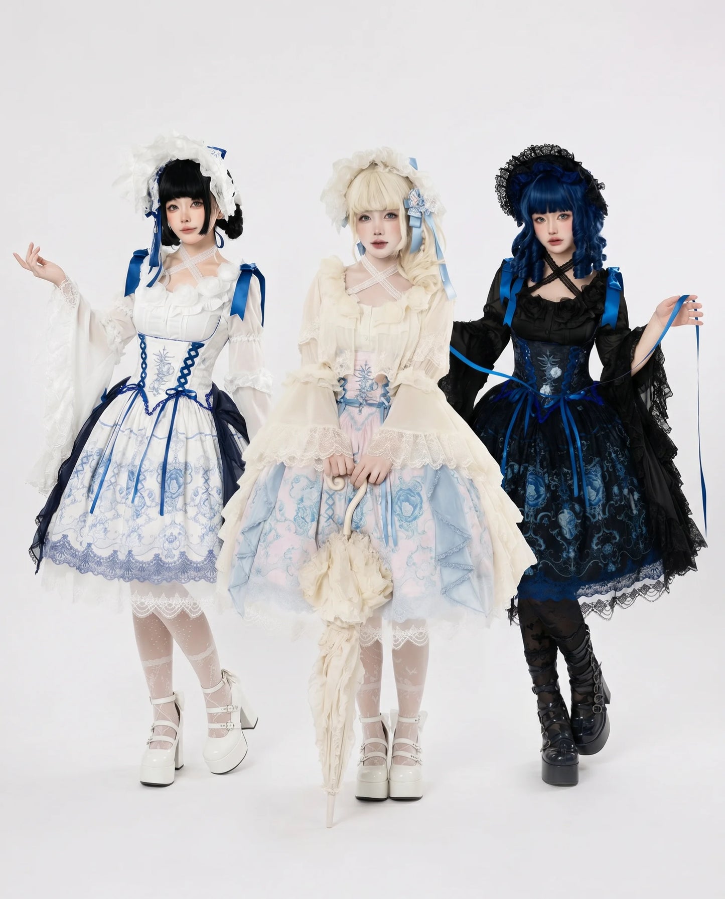 Blue and White Porcelain Lolita Dress