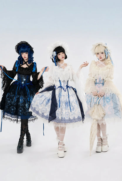 Blue and White Porcelain Lolita Dress