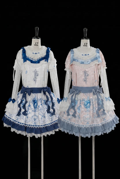 Blue and White Porcelain Lolita Dress
