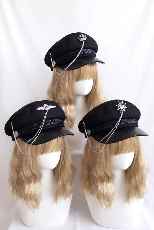 チェーンモチーフキャスケット【Crown・Marine・Wing】