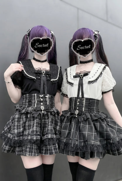 [Pre-Order] Lace Sailor Collar Jirai Kei Blouse