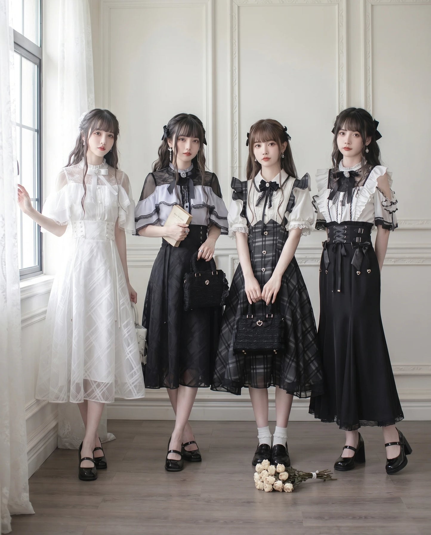 [Reserva] Conjunto Chic Elegante Dark Kawaii