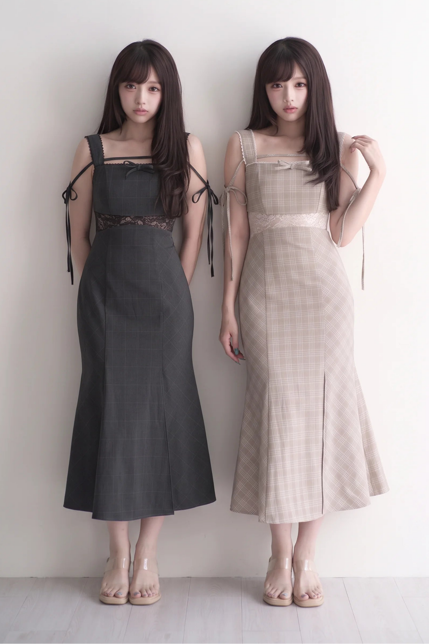 Ärmelloses Kleid im Ryousangata-Stil mit Schnürung
