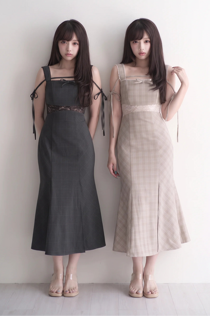 Ärmelloses Kleid im Ryousangata-Stil mit Schnürung