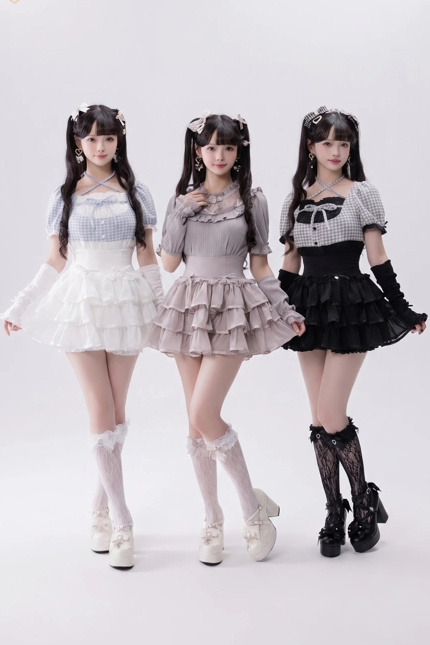 Conjunto idol con volante de estilo muñeca