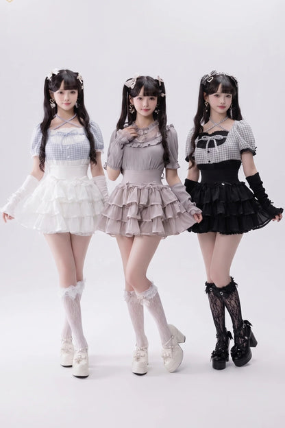 Conjunto idol con volante de estilo muñeca