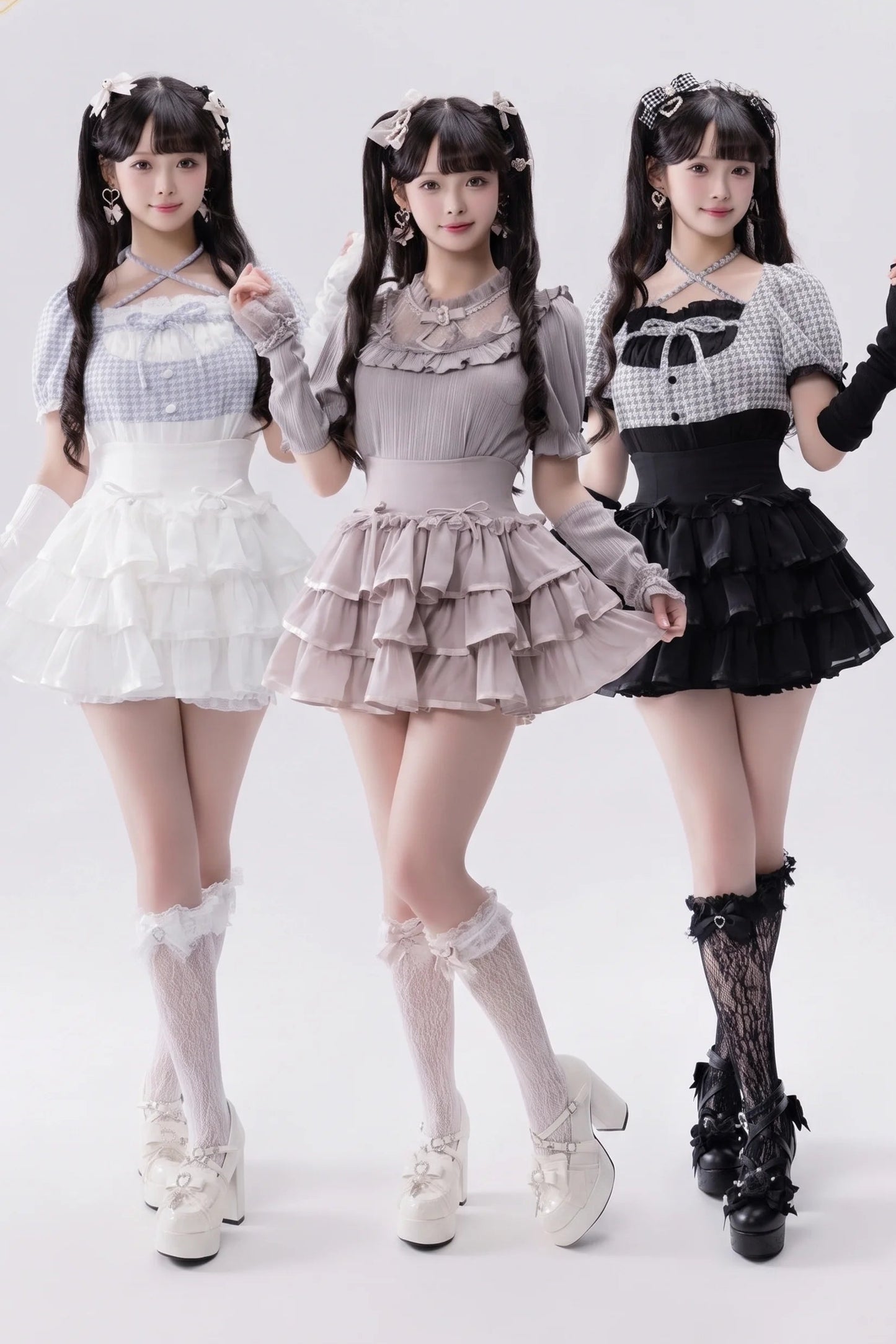Conjunto idol con volante de estilo muñeca