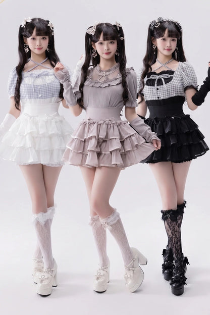 Conjunto idol con volante de estilo muñeca
