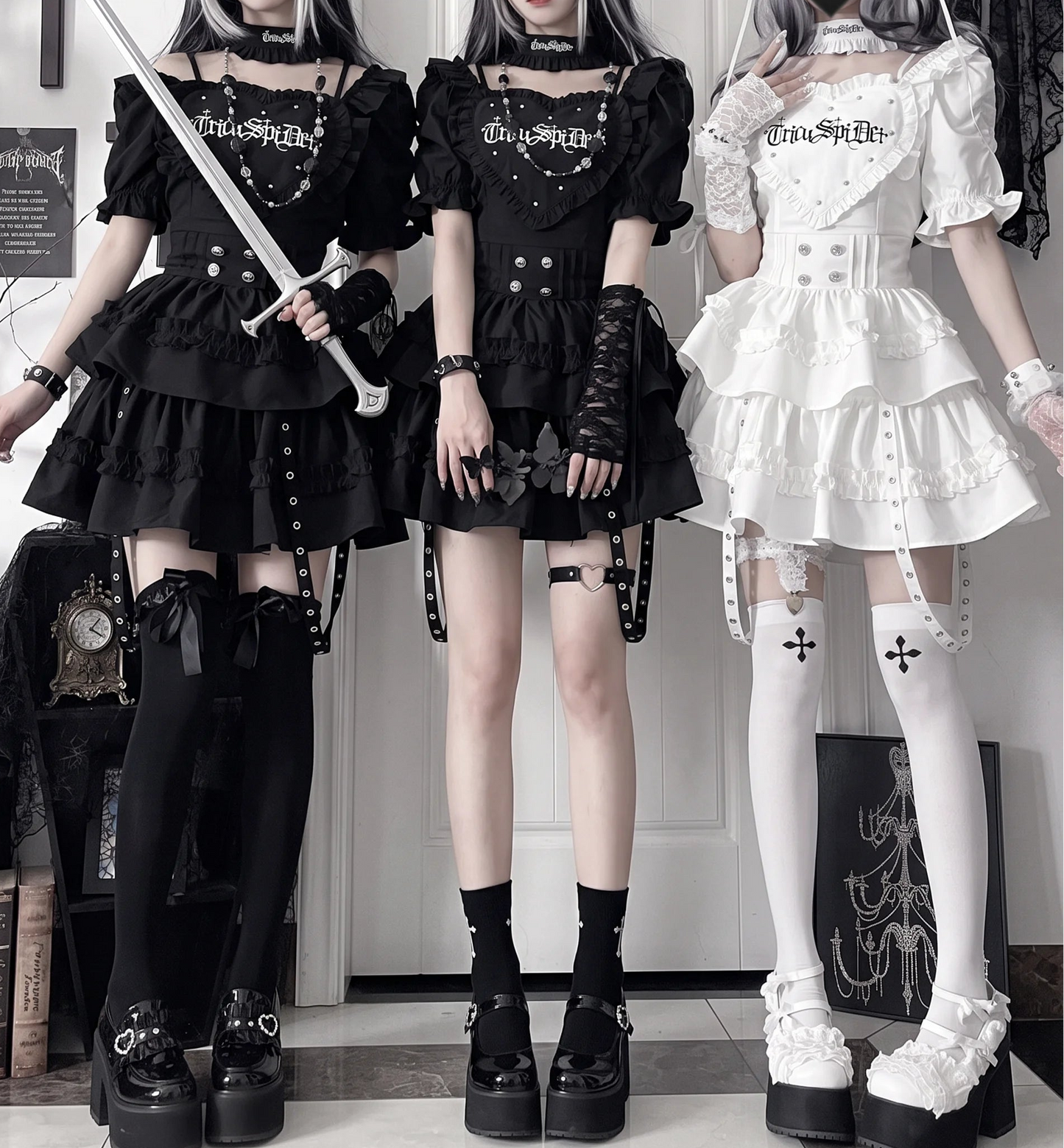 Subculture Gothic Print Dress