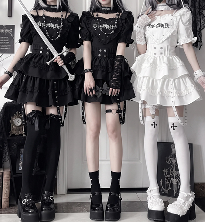 Subculture Gothic Print Dress