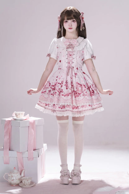 Cherry Bunny Lolita Skirt+Top