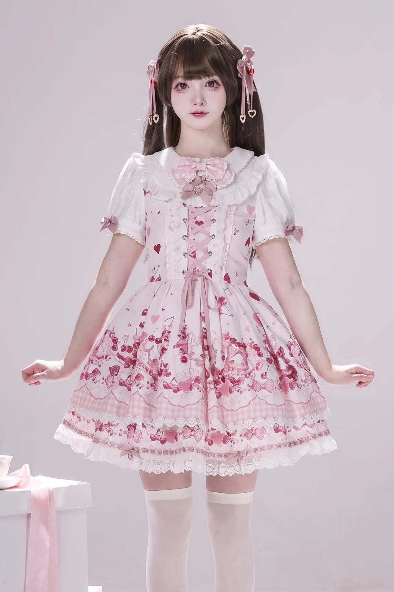 Cherry Bunny Lolita Skirt+Top