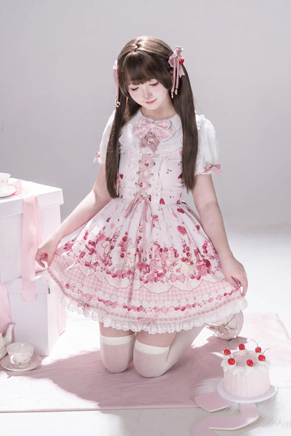 Cherry Bunny Lolita Skirt+Top