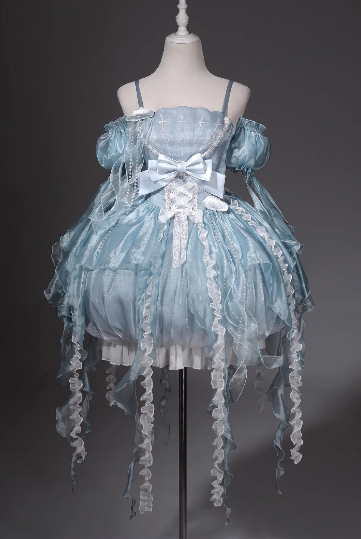 Fantasy Jellyfish Suspender Dress With Sleeves Set