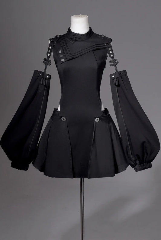 Dark Tactical Prince Dress and Pants Set