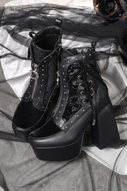 Gothic Platform Ankle Boots