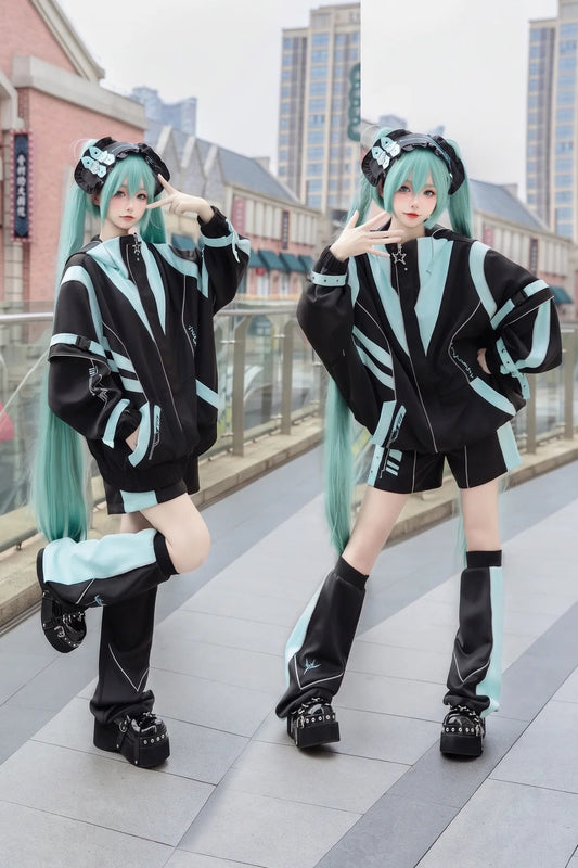 Anime Style Jacket and Shorts Set