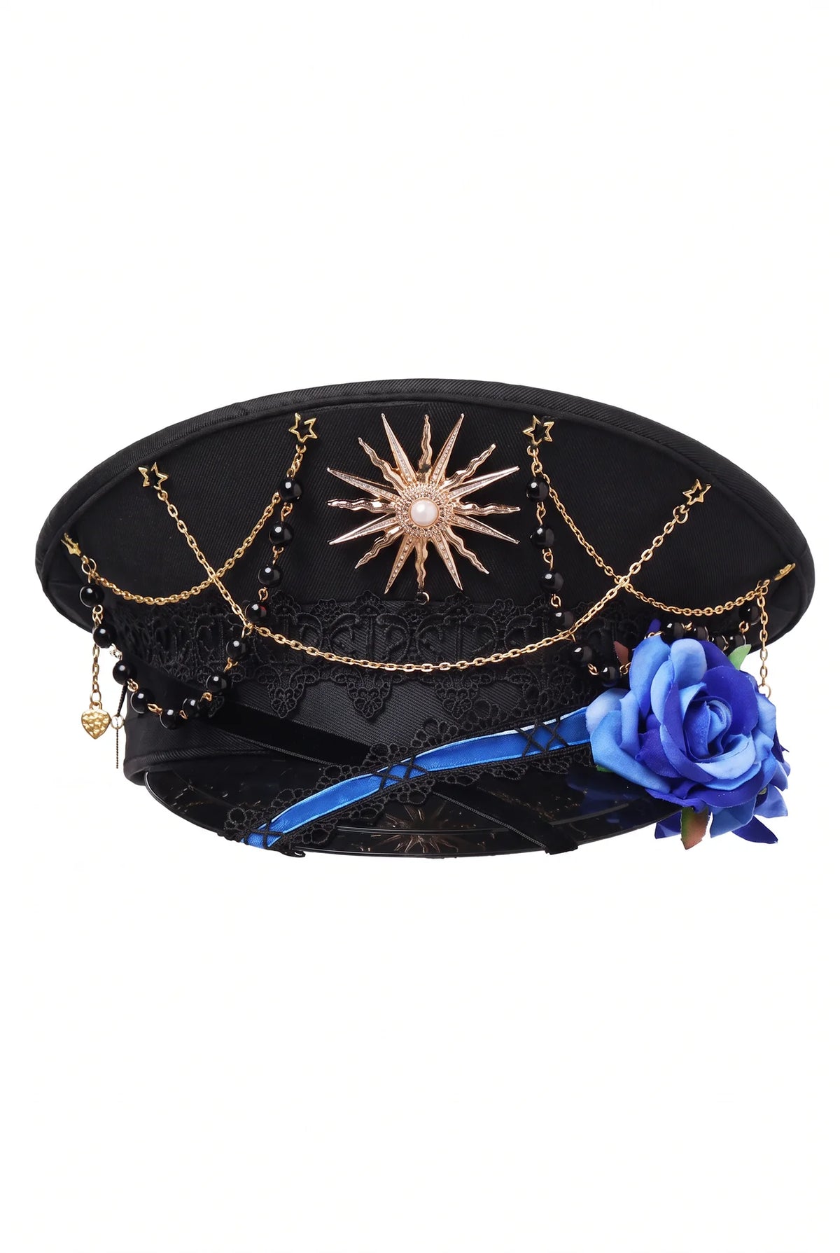 Steampunk Lolita Rose Chain Sun Hat