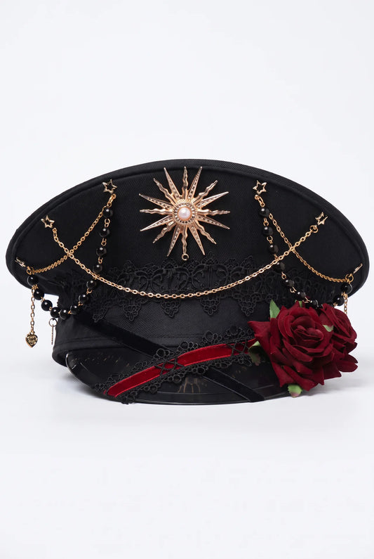 Steampunk Lolita Rose Chain Sun Hat
