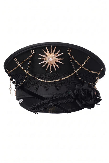 Steampunk Lolita Rose Chain Sun Hat