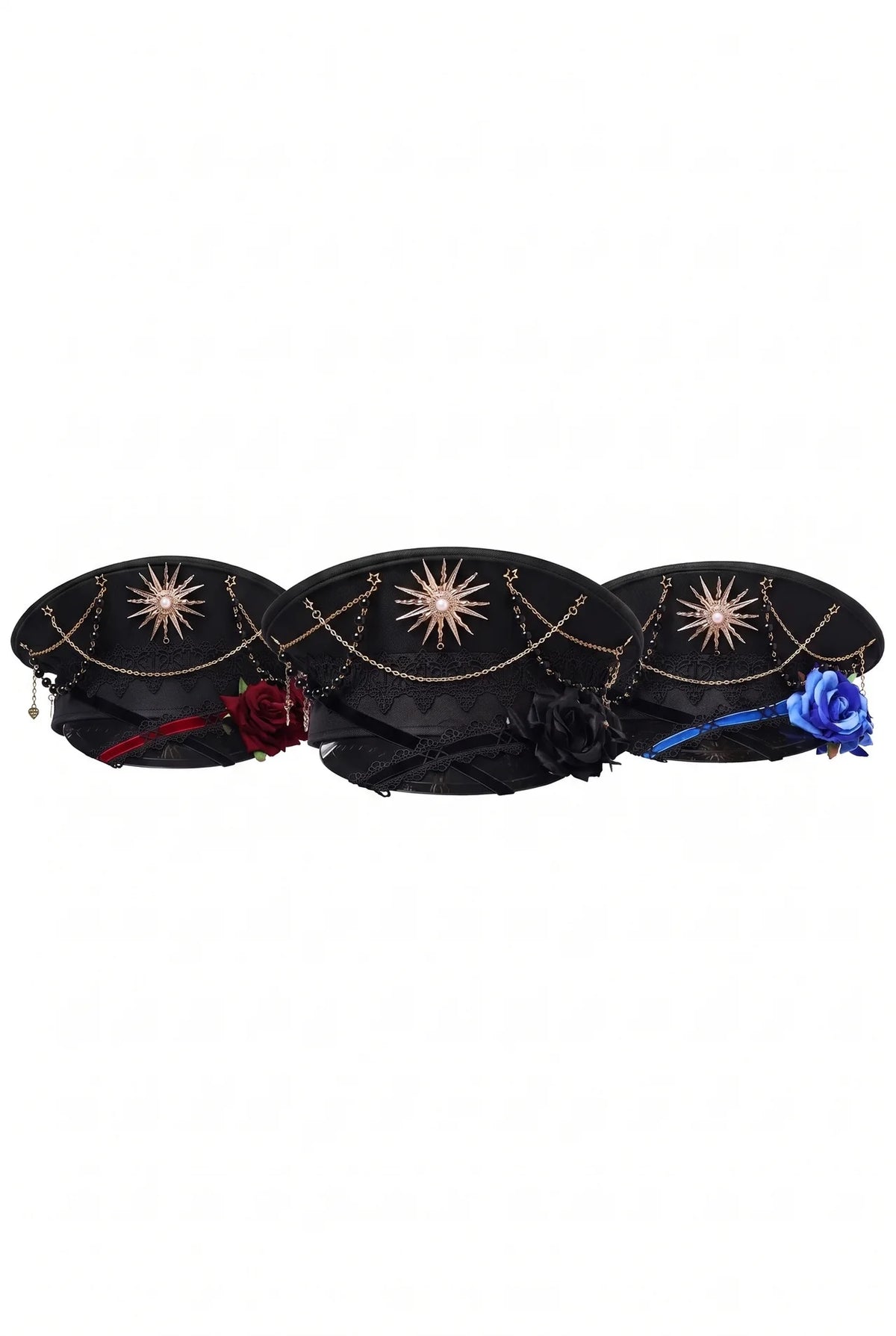 Steampunk Lolita Rose Chain Sun Hat