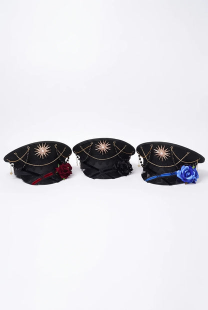 Steampunk Lolita Rose Chain Sun Hat
