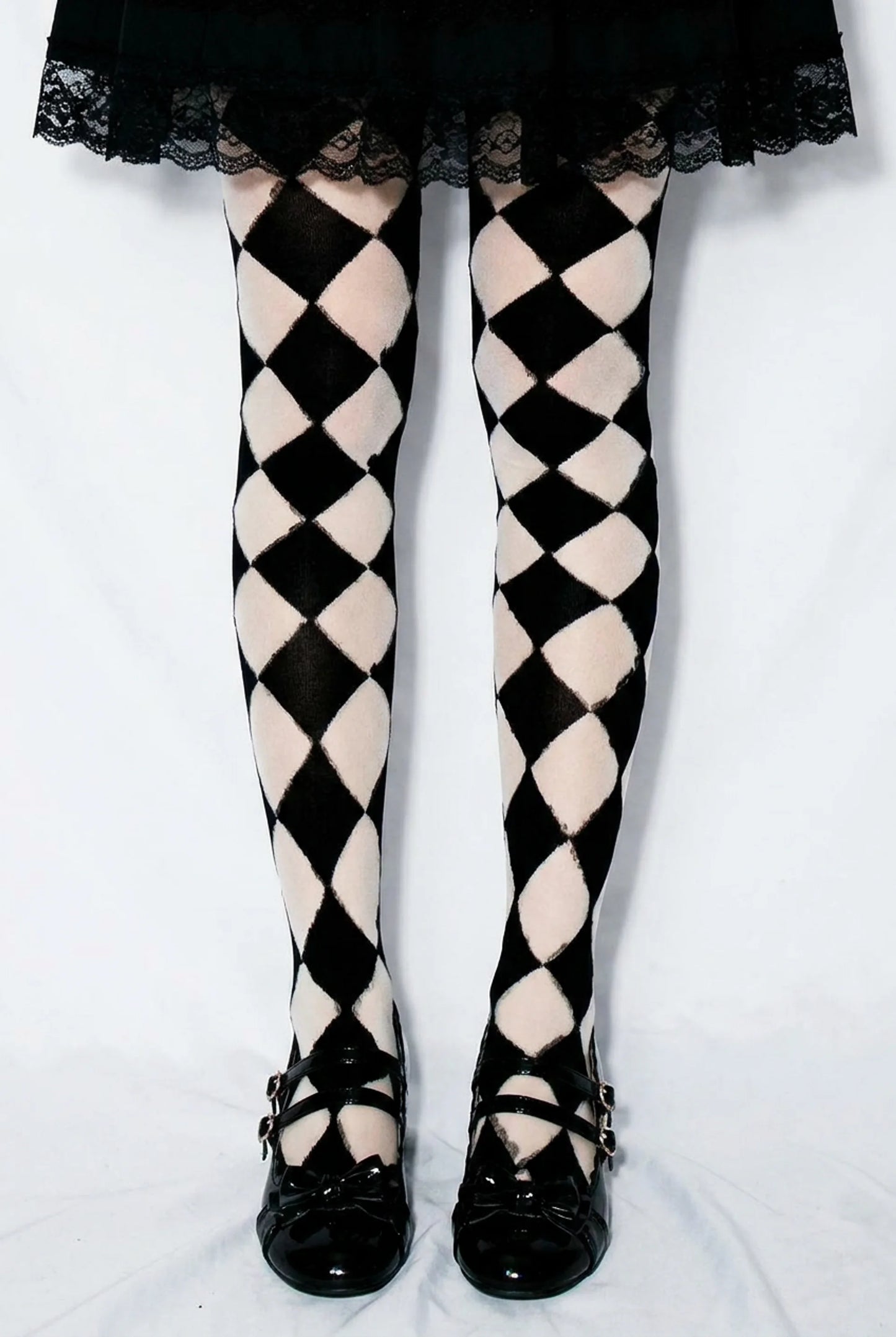 Diamond Pattern Lolita Socks
