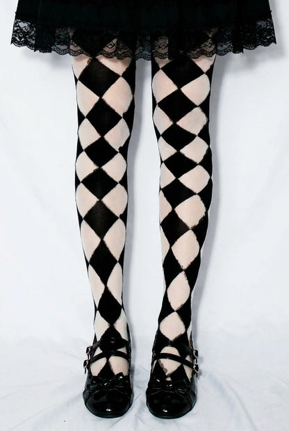 Diamond Pattern Lolita Socks